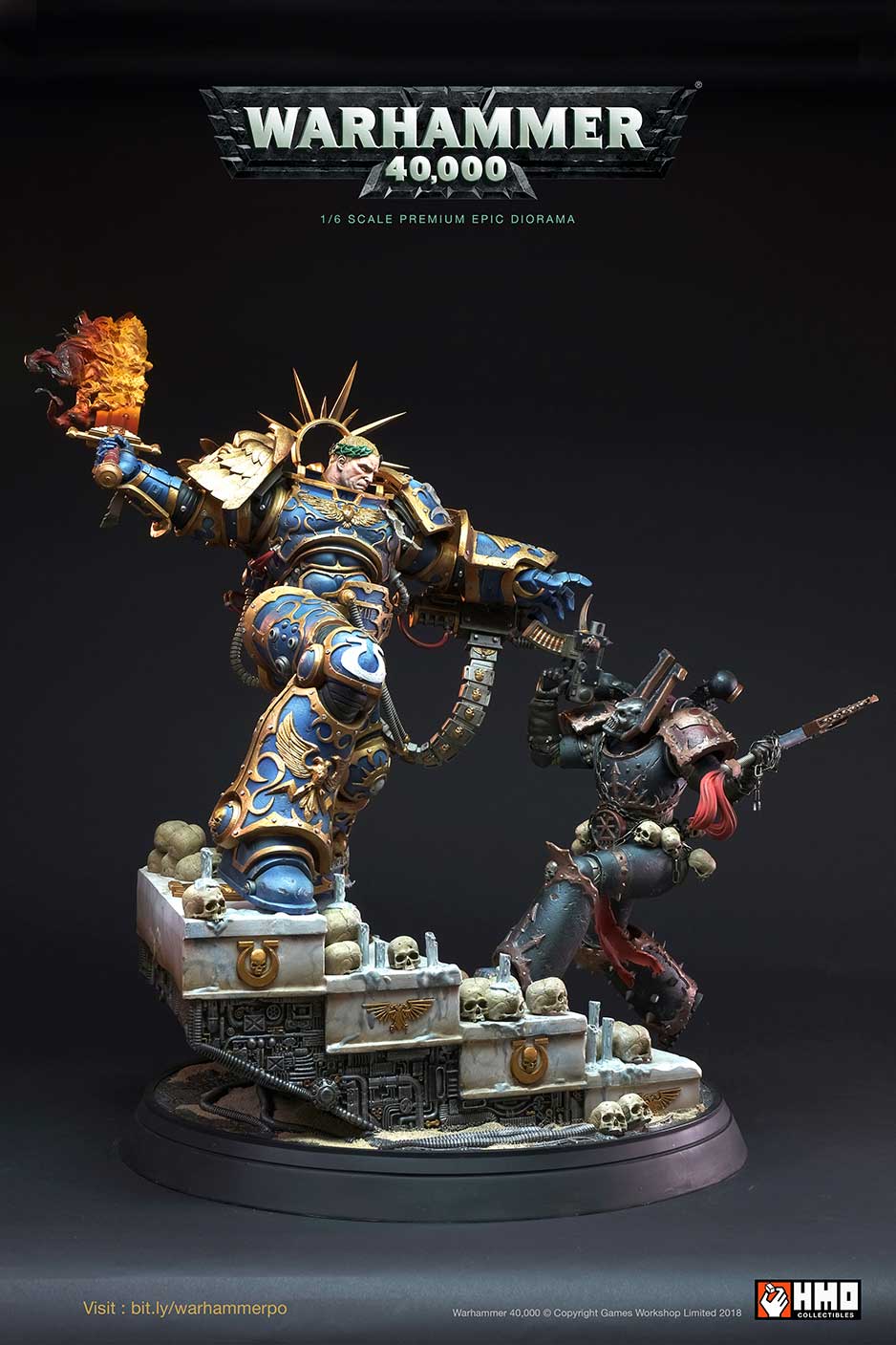 Guilliman vs Chaos Space Marine Diorama