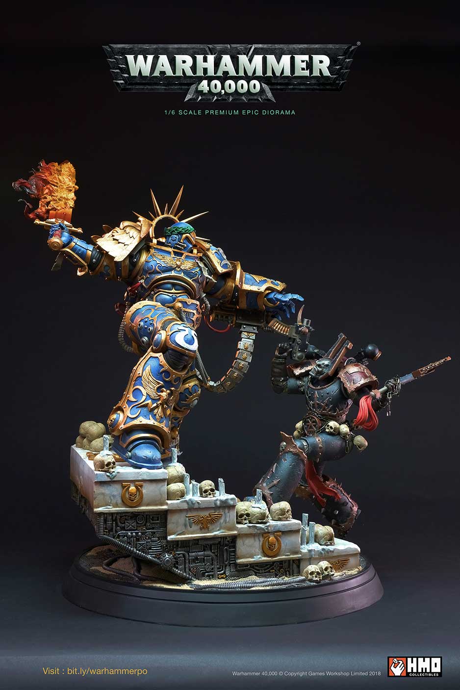 Guilliman vs Chaos Space Marine Diorama
