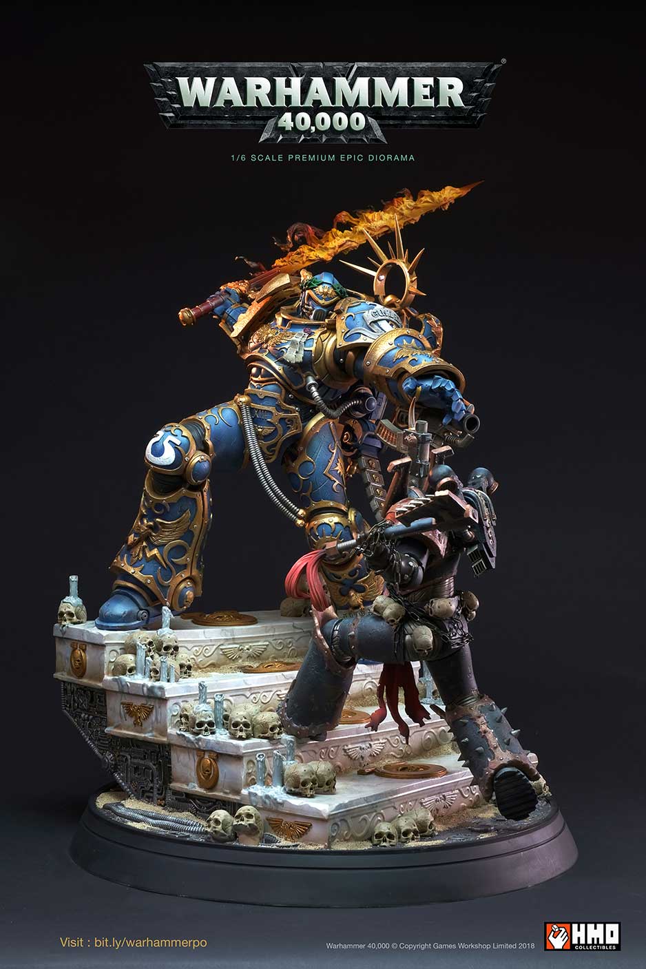 Guilliman vs Chaos Space Marine Diorama